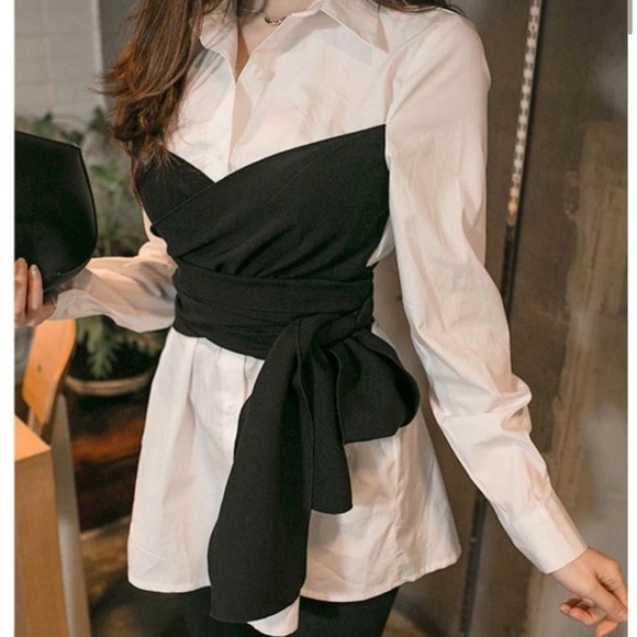 NWT Chicwish Mock Two-Piece Long-Sleeve Top - Picture 5 of 14